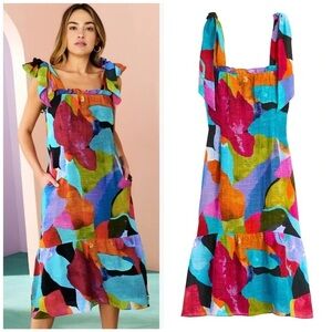 Marie Oliver Rainbow Jewel Tie Strap Dress